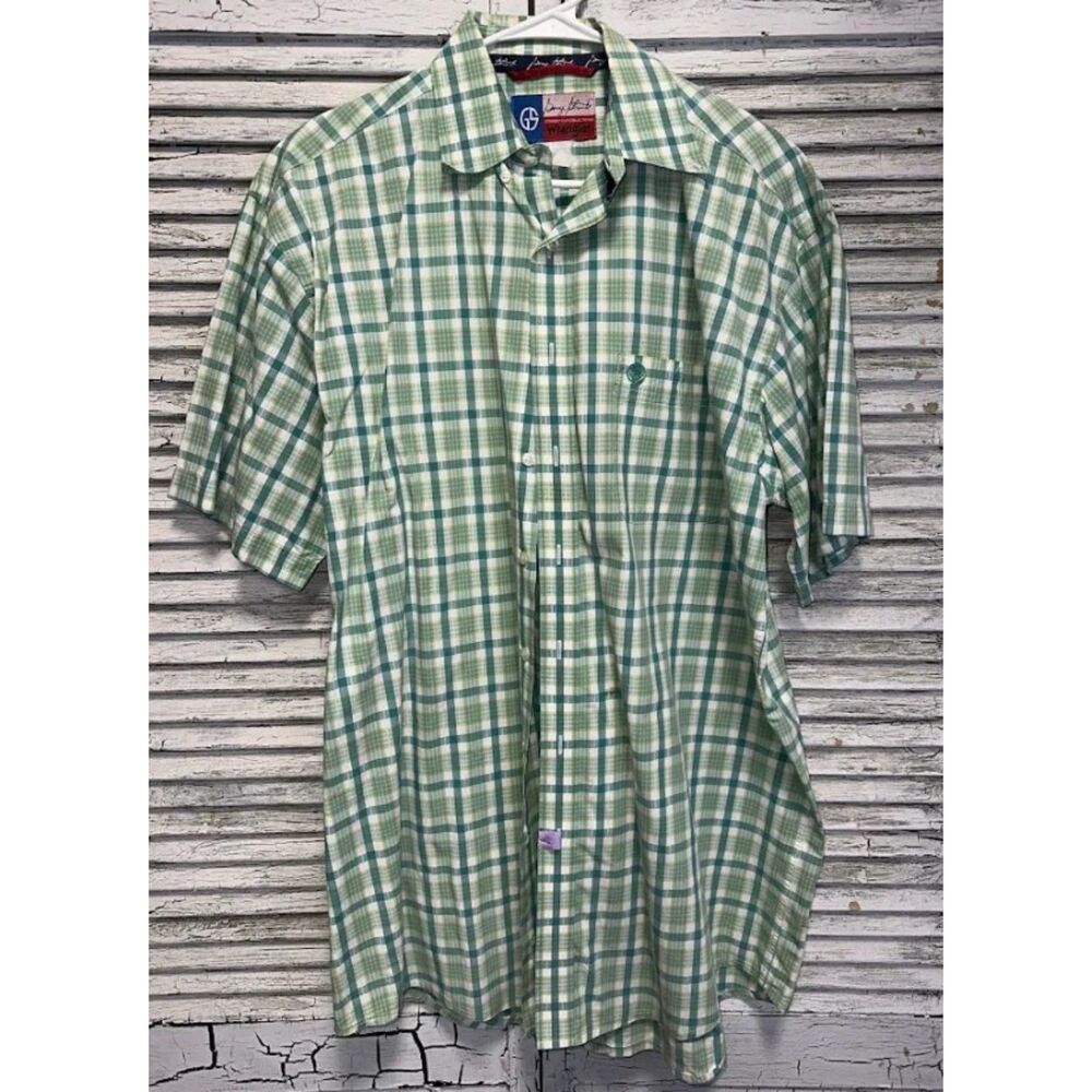 Men's Green Wrangler George Straight Collection Button Up Size Large